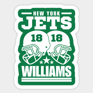 New York Jets Williams 18 American Football Retro Sticker